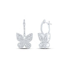 Whimsical Diamond Butterfly Earrings - 10kt White Gold, 5/8 Cttw - Splendid Jewellery