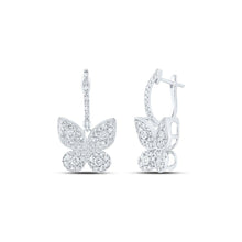 Load image into Gallery viewer, Whimsical Diamond Butterfly Earrings - 10kt White Gold, 5/8 Cttw - Splendid Jewellery