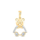Whimsical Gold Teddy Bear Diamond Pendant - Splendid Jewellery