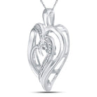 Whimsical Heartbeat Diamond Pendant - Sterling Silver Love Symbol Necklace - Splendid Jewellery