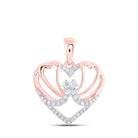 Whimsical Love Diamond Pendant in 10kt Rose Gold - Splendid Jewellery