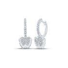 Whimsical Wings Diamond Dangle Hoop Earrings - Splendid Jewellery