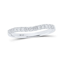 Load image into Gallery viewer, White Gold Diamond Curved Band Ring - A Captivating Sparkle of Elegance - Splendid Jewellery