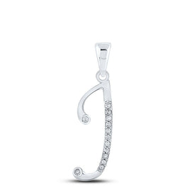 White Gold Diamond Initial Pendant - Personalized Elegance and Brilliance - Splendid Jewellery
