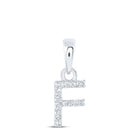 White Gold Diamond Initial Pendant - Personalized Letter Necklace with Sparkling Brilliance - Splendid Jewellery