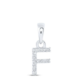 White Gold Diamond Initial Pendant - Personalized Letter Necklace with Sparkling Brilliance - Splendid Jewellery
