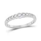 White Gold Diamond Stackable Band Ring - Timeless Elegance and Sparkling Brilliance - Splendid Jewellery