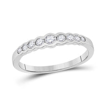 Load image into Gallery viewer, White Gold Diamond Stackable Band Ring - Timeless Elegance and Sparkling Brilliance - Splendid Jewellery