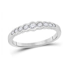 White Gold Diamond Stackable Band Ring - Timeless Elegance and Sparkling Brilliance - Splendid Jewellery