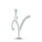 Y Initial Brilliance: 10kt White Gold Diamond Pendant - Splendid Jewellery