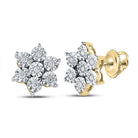 Yellow Blossom Diamond Cluster Earrings - Splendid Jewellery