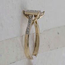 Load image into Gallery viewer, Yellow Diamond Square Brilliance Ring - Second Side View