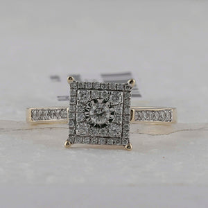 Yellow Diamond Square Brilliance Ring - Splendid Jewellery