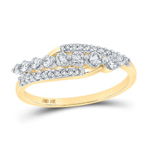 Load image into Gallery viewer, Yellow Gold Diamond Elegance Band product  Top View from Splendid Jewellery