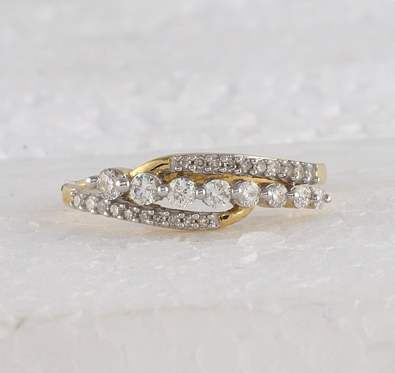 Yellow Gold Diamond Elegance Band - Splendid Jewellery