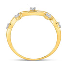 Yellow Gold Diamond Wave Stackable Band Ring - A Captivating Addition to Your Jewelry Collection - Splendid Jewellery