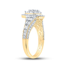 Load image into Gallery viewer, Yellow Gold Teardrop Diamond Cluster Ring - A Mesmerizing Masterpiece in 10kt Gold - Splendid Jewellery