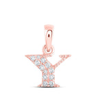Yours Truly: Rose Gold Diamond Initial Pendant - Splendid Jewellery