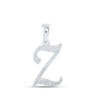 Zara's Dazzling Diamond Initial Pendant: 10kt White Gold, Personalized Elegance - Splendid Jewellery