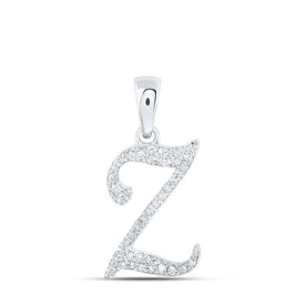 Zara's Dazzling Diamond Initial Pendant: 10kt White Gold, Personalized Elegance - Splendid Jewellery