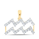 Zodiac Splendor: Aquarius Diamond Fashion Pendant - Splendid Jewellery