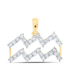 Zodiac Splendor: Aquarius Diamond Fashion Pendant - Splendid Jewellery