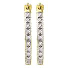 10kt Golden Glow Diamond Hoop Earrings: A Radiant Touch of Elegance - Splendid Jewellery