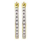 10kt Golden Glow Diamond Hoop Earrings: A Radiant Touch of Elegance - Splendid Jewellery