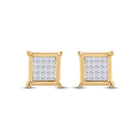 10kt Golden Princess Diamond Square Earrings - A Dazzling Masterpiece - Splendid Jewellery
