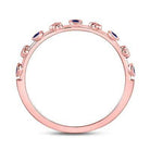 10kt Rose Gold Blue Sapphire Birthstone Stackable Ring - Splendid Jewellery