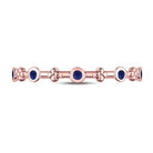 10kt Rose Gold Blue Sapphire Birthstone Stackable Ring - Splendid Jewellery
