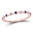 10kt Rose Gold Blue Sapphire Birthstone Stackable Ring Splendid Jewellery