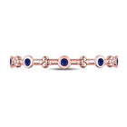 10kt Rose Gold Blue Sapphire Birthstone Stackable Ring Splendid Jewellery