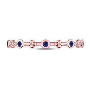 10kt Rose Gold Blue Sapphire Birthstone Stackable Ring Splendid Jewellery