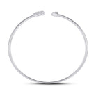 10kt White Gold Diamond Arrow Bangle Bracelet - Elegant and Timeless Sparkle - Splendid Jewellery