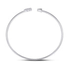 10kt White Gold Diamond Arrow Bangle Bracelet - Elegant and Timeless Sparkle - Splendid Jewellery