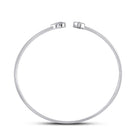 10kt White Gold Diamond Cluster Bangle Bracelet - Elegant Brilliance - Splendid Jewellery