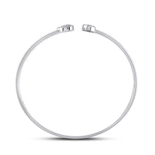 Load image into Gallery viewer, 10kt White Gold Diamond Cluster Bangle Bracelet - Elegant Brilliance - Splendid Jewellery