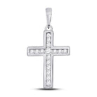 10kt White Gold Diamond Cross Pendant - A Symbol of Timeless Elegance and Devotion - Splendid Jewellery