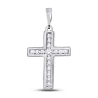 10kt White Gold Diamond Cross Pendant - A Symbol of Timeless Elegance and Devotion - Splendid Jewellery