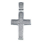 10kt White Gold Diamond Cross Pendant - A Timeless Symbol of Faith and Elegance - Splendid Jewellery