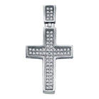 10kt White Gold Diamond Cross Pendant - A Timeless Symbol of Faith and Elegance - Splendid Jewellery
