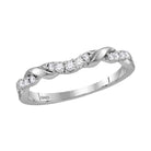10kt White Gold Diamond Elegance Stackable Band Ring - Splendid Jewellery