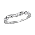 10kt White Gold Diamond Elegance Stackable Band Ring - Splendid Jewellery