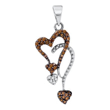 Load image into Gallery viewer, 10kt White Gold Diamond Heart Droplet Pendant - Symbol of Eternal Love - Splendid Jewellery