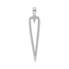 10kt White Gold Diamond Heart Outline Pendant - Symbol of Love and Elegance - Splendid Jewellery