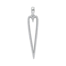 Load image into Gallery viewer, 10kt White Gold Diamond Heart Outline Pendant - Symbol of Love and Elegance - Splendid Jewellery