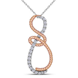 10kt White Gold Diamond Infinity Love Pendant - Splendid Jewellery