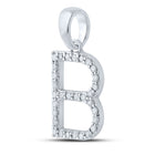 10kt White Gold Diamond Initial B Letter Pendant: A Radiant Reflection of Personal Style - Splendid Jewellery