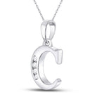 10kt White Gold Diamond Initial & Letter Pendant: A Shimmering Symbol of Elegance and Individuality - Splendid Jewellery